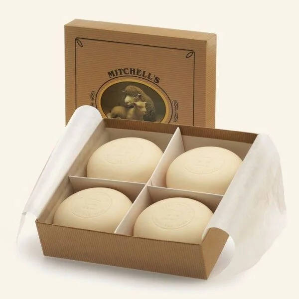 Savon à la graisse de laine Mitchell – 4 x 150g dans coffret cadeau