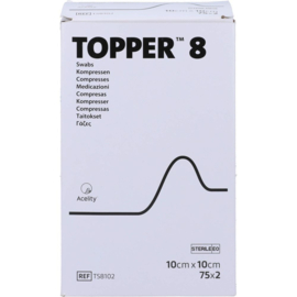 Topper8  - 7,5x7,5cm - 4PLY /25pcsx5 STERILE