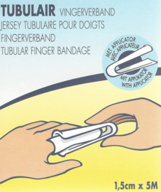Tubular Vinger-/teen verband 1,5cm x 5m MET BEGELEIDER