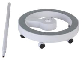 Premium statief met verzwaarde voet en zwenkwielen voor loeplamp