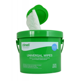 Clinell universal doekjes emmer met 225 stuks