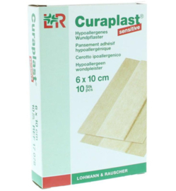 Curaplast Sensitive Hypoallergene wondpleister 6cmx10cm /10st