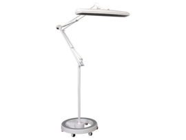 Premium statief met verzwaarde voet en zwenkwielen voor loeplamp