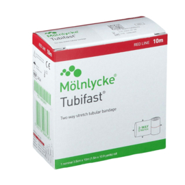 Tubifast buisverband rood 10 m x 3,5 cm voor smalle fixaties