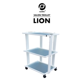 P Clinic salon trolley Lion met 3 glazen plateaus