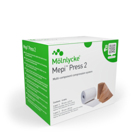 Mepi Press 2 2-laags meercomponenten compressiesysteem met indicator.