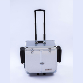 Luxe Mobile Pedicure Koffer met Grote Wielen Grijs/Zilver /st
