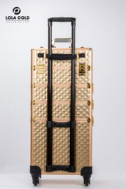 LOLA GOLD VISAGIE KOFFER CLINIC CLUB FOLLOW ME LINE HOOG ZEER LUXE MODEL