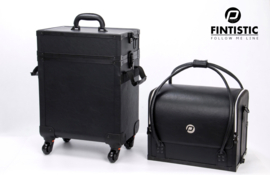 FINTISTIC ZWARTE VISAGIE KOFFER CLINIC CLUB FOLLOW ME LINE ZEER LUXE HOOG MODEL