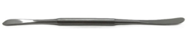 Spatule pédicure double inox 145 mm à extrémités cuillère profilées