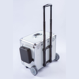 Luxe Mobile Pedicure Koffer met Grote Wielen Wit Parelmoer /st