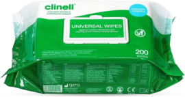 Lingettes Clinell pH neutre 200 pcs