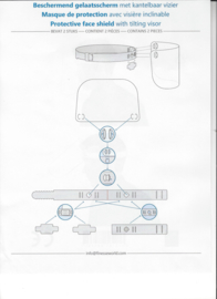 Gezichtsschermen omhoogklapbaar /per 2 gezichtschermen