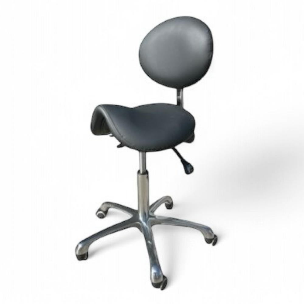 Tabouret Caramba Noir – Selle Ergonomique avec Dossier