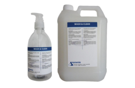 WASH & CLEAN 5L bus + 1 lege PET fles 500ml met pomp.