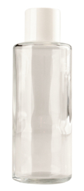 Flesje 250ml met dop en druppelteller (doorschijnend glas) /st