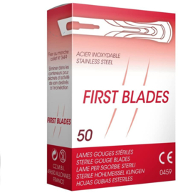 Gutsmesjes, Gouge,- First Blades, N°6 /50st
