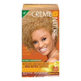 Creme Of Nature Moisture Rich Hair Color Kit C43 Lightest Blonde