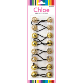 Chloe Ponytail Glitter 8 pcs BR2620GGD – Gold Assorted