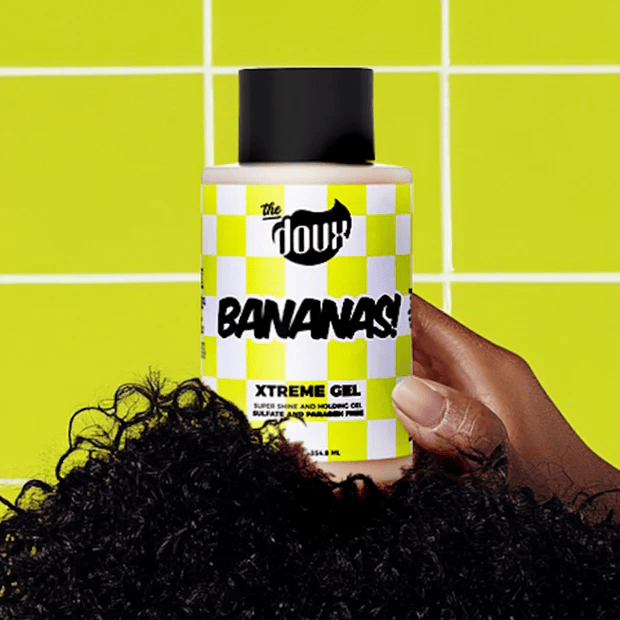 The Doux Bananas! Xtreme Hold Hair Gel – Extra Strong Gel voor Krullen & Edges – 354ml