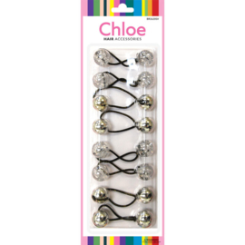 Chloe Ponytail Glitter Silver BR2620GSV