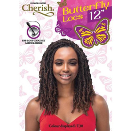 Cherish Bulk Butterfly Locs Pre Looped Crochet Hair 12 inch