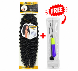 Kuknus Human Hair MasterMix Feather Crochet Water Wave 18"