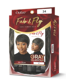 Outre Fab & Fly Grey Glamour Human Hair Wig - Celia