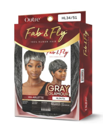 Outre Fab & Fly Grey Glamour Human Hair Wig - Arlette
