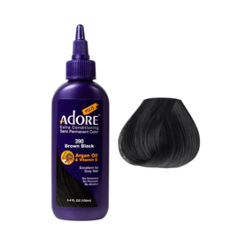 Adore Semi Permanent Hair Color 390 Brown Black 100ml