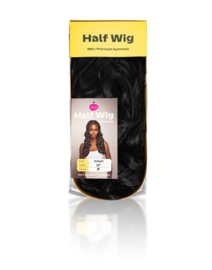 Feme Half Wig – Aaliyah Curly With Braids | Natural Synthetic Half Wig