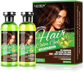 Lichen Hair Color Gel Dark Brown 2x250ml