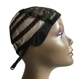 Lace Cap met plastic - Black