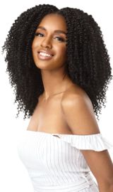 Outre Human Hair Premium Blend Clip-In Big Beautiful Hair 4A Kinky Curly 10"