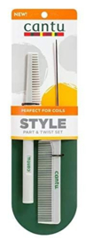 Cantu Style Part and Twist Comb Set