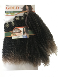 Noble Gold Big Kinky Curly Weave Pack of 7pcs set with Closure