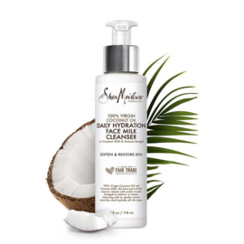 Shea Moisture 100% Virgin Coconut Oil Daily Hydration Face Milk Cleanser 4 oz