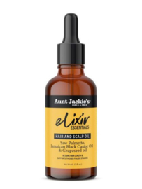 Aunt Jackie's Elixir Essentials Saw Palmetto & Jamaican Black Castor Hair & Scalp Oil 59ml