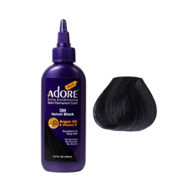 Adore Semi Permanent Hair Color 394 Velvet Black 100ml