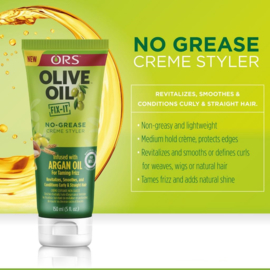 ORS Olive Oil ARGAN Fix-it No-Grease Crème Styler 150ml
