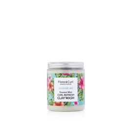 Flora & Curl Coconut Mint Curl Refresh Clay Wash, 260 gr