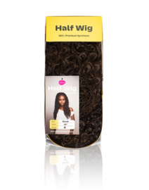 Feme Half Wig – Mariah Curly With Braids | Natural Synthetic Half Wig
