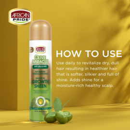 African Pride Olive Miracle Sheen Spray Tin 8oz