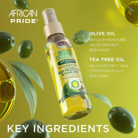 African Pride Olive Miracle Heat Protection Shine Mist 4oz
