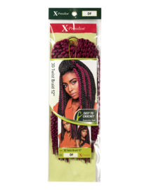 X-Pression Crochet Braids 3d Twist Braid 12" inch