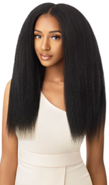 Outre Human Hair Premium Blend Clip-In Big Beautiful Hair KINKY STRAIGHT 18″