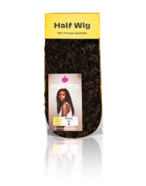 Feme Half Wig – Whitney Curly With Braids | Natural Synthetic Half Wig