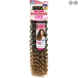 Janet Collection: 2X Curly Bohemian Locs 18