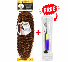 Kuknus Human Hair MasterMix Feather Crochet Water Wave 18"