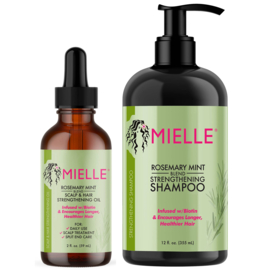 Mielle Rosemary Mint Strengthening Hair Oil and Shampoo Set